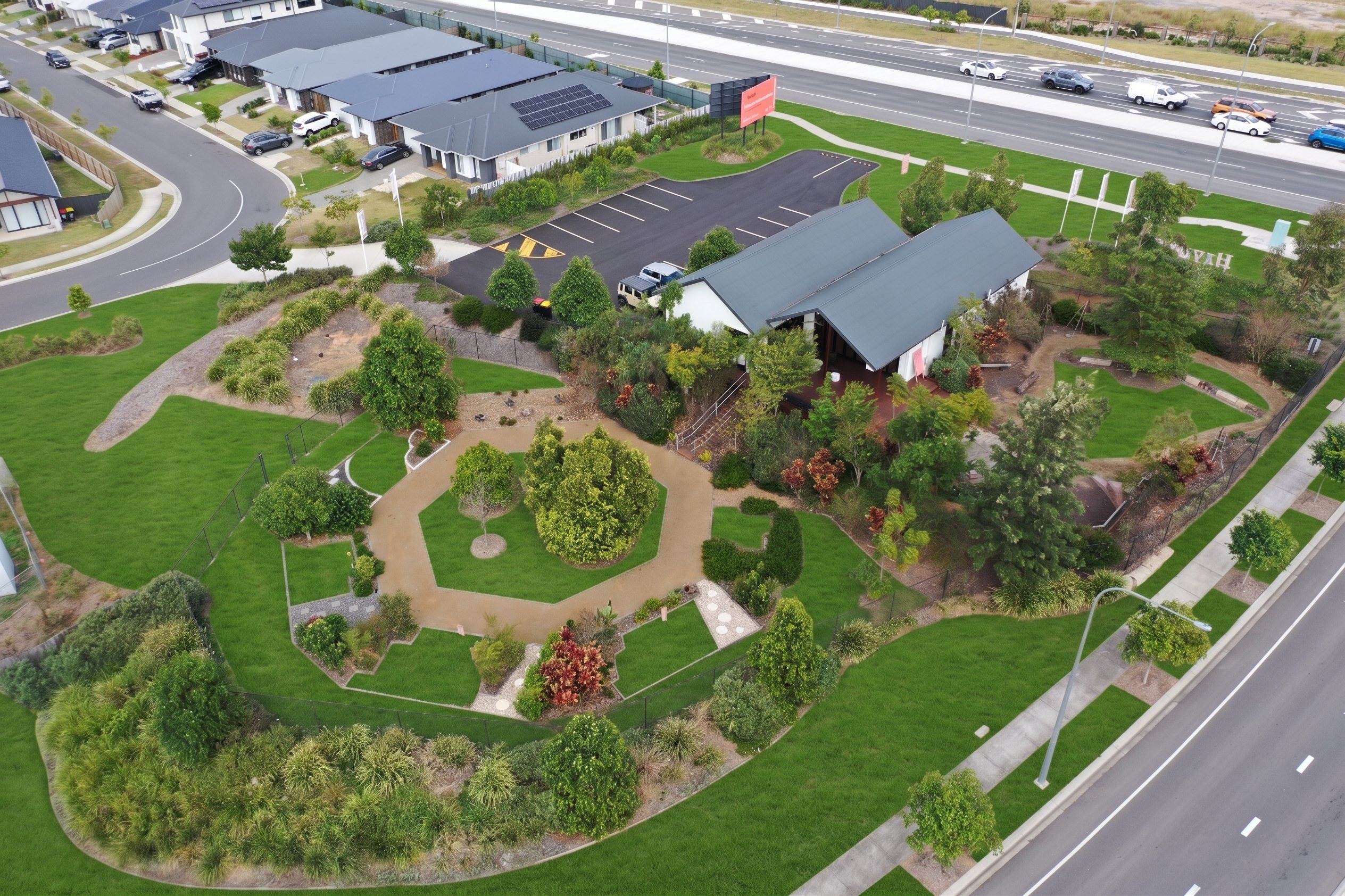 Commercial landscape construction by Advanced Landscaping