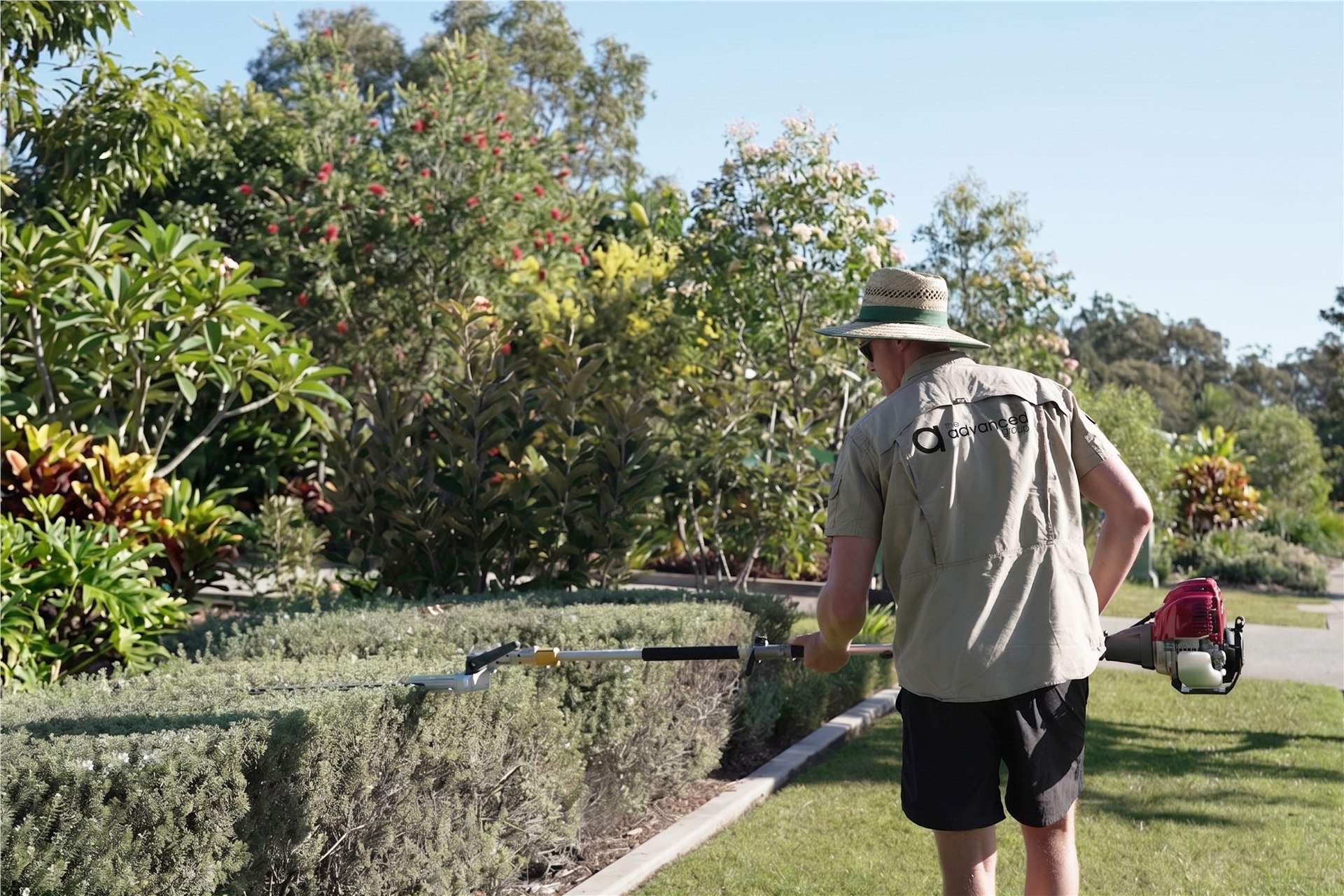 Advanced Landscaping crew delivering grounds work in South East Queensland