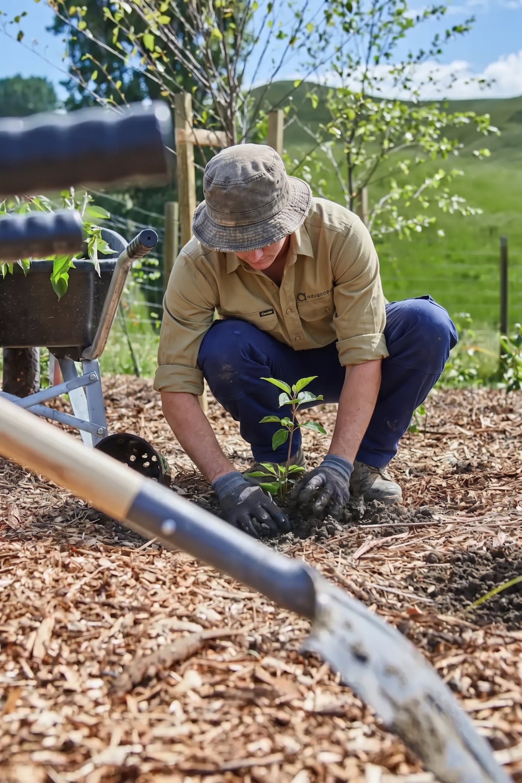 Advanced Landscaping team on site planning a landscaping project in South East Queensland